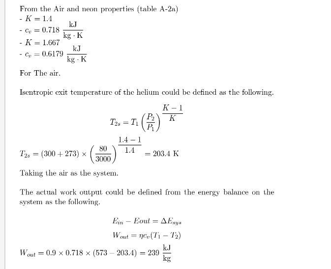 To produce work a gas is expanded adiabatically from 3 MPa and 300oC to 80 kPa in-example-1