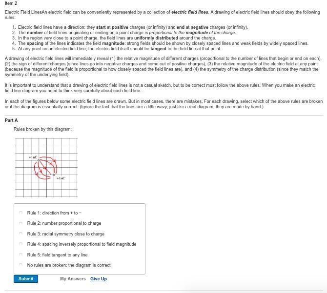 A drawing of electric field lines will immediately reveal (1) the relative magnitude-example-1