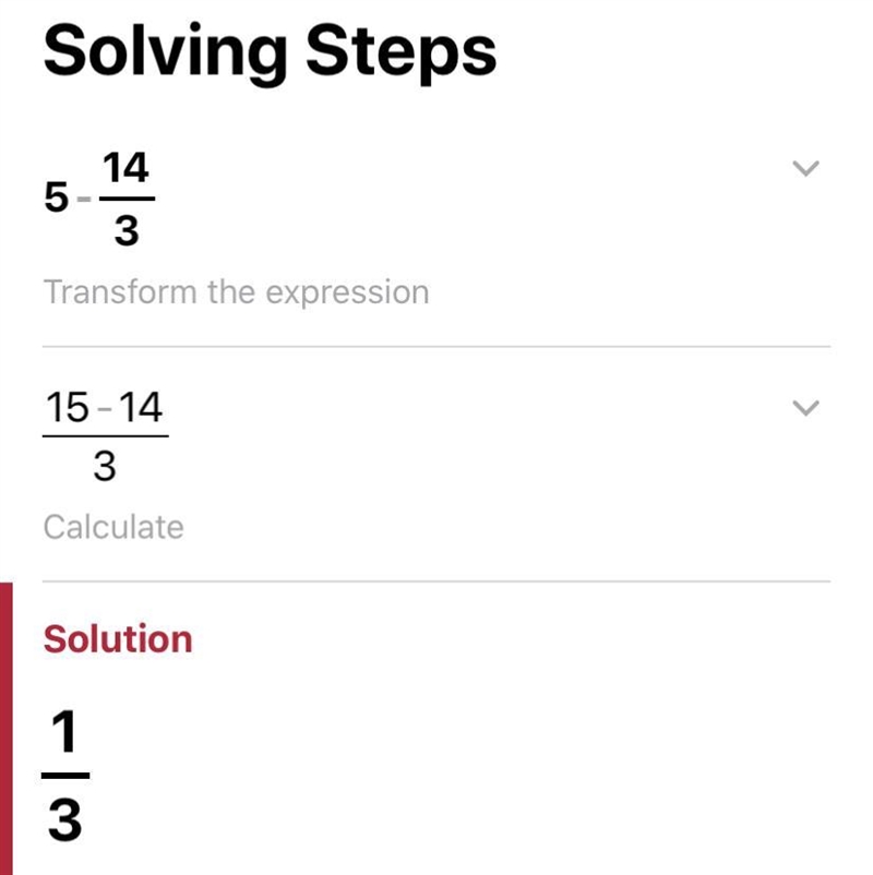 Subtract 14/3 from 5 subtact14 \3 from5 ​-example-1