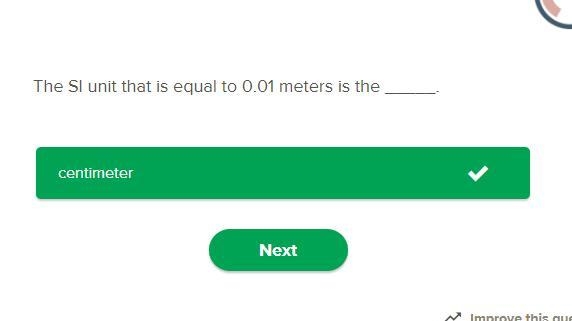 The SI unit that equals 0.01 meters is-example-1