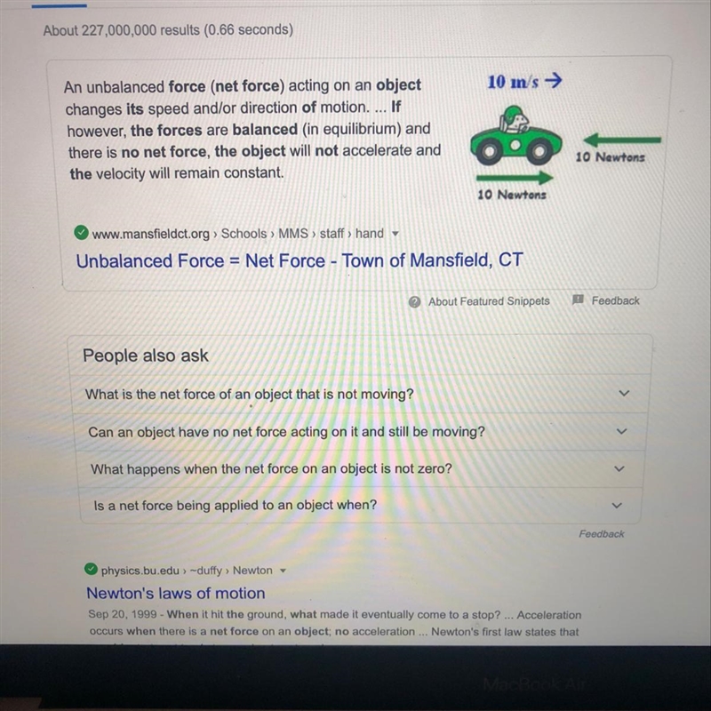 If an object is not moving, what’s the net force?-example-1