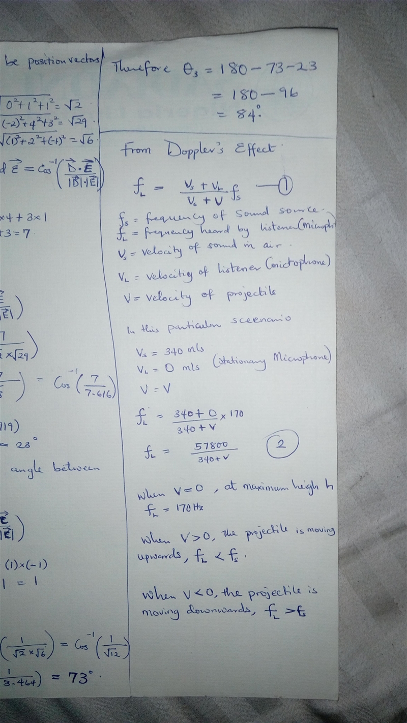 What is the magnitude of the detected sound frequency shift from 170 Hz during the-example-1