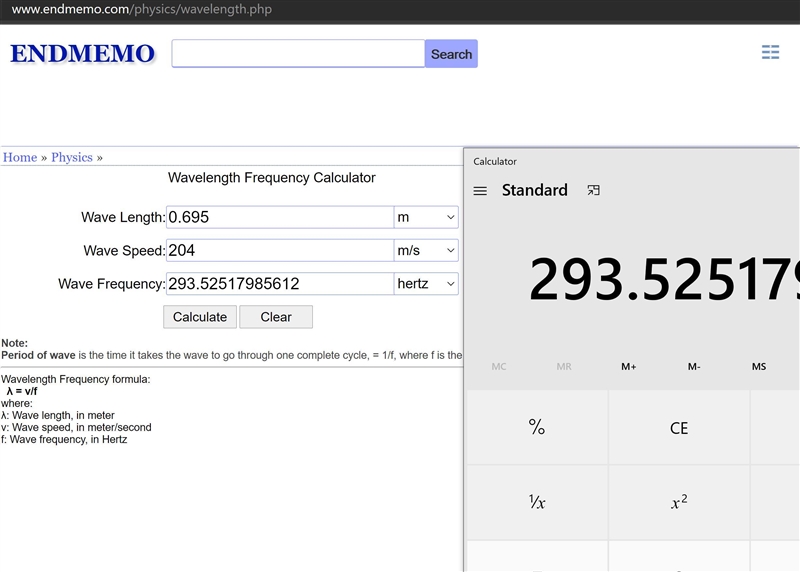 A cello string is 0.695 m long, and transmits waves at 204 m/s. What frequency does-example-1