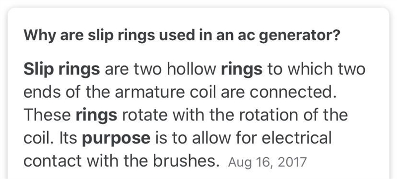 Purpose of slip rings in ac generators-example-1