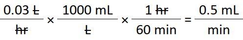 Helppp idk how to do these so explain to me please? thank you 0.03 L/hr is how many-example-1