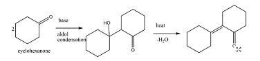 What product is obtained from the aldol condensation of cyclohexanone?-example-1