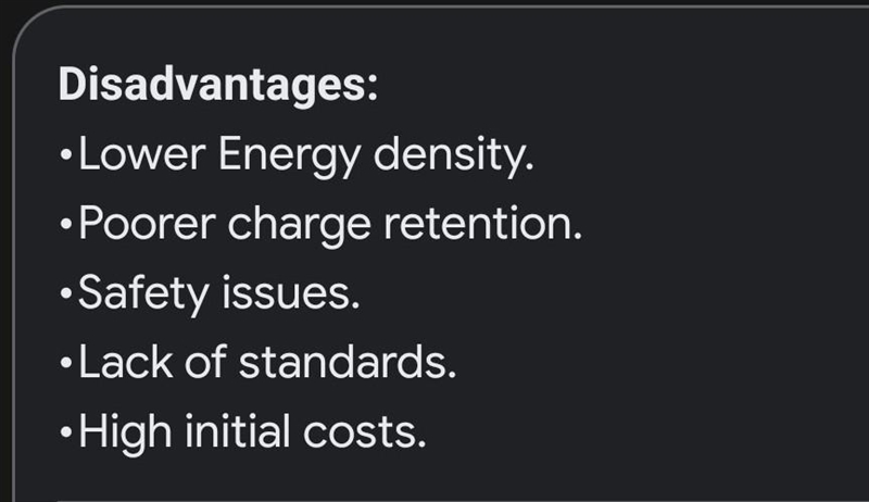 Advantages and disadvantages of a secondary cell-example-2