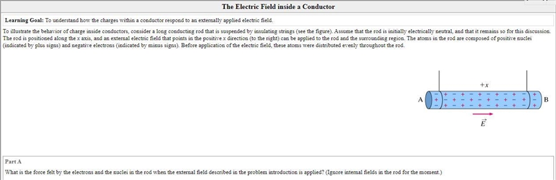 What is the force felt by the electrons and the nuclei in the rod when the external-example-1