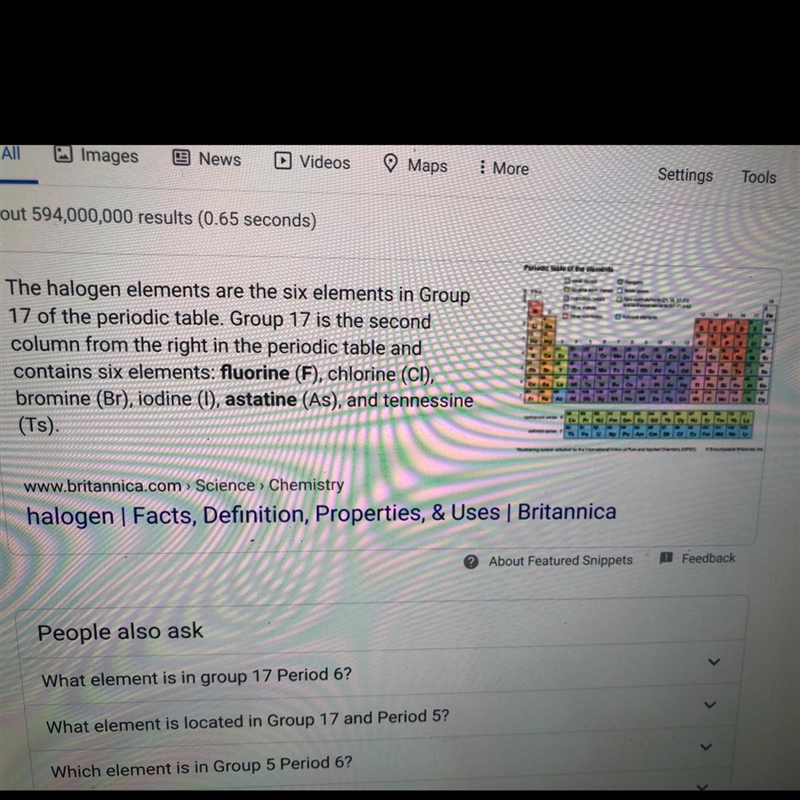 Which element is loacted in group 17 period 6-example-1