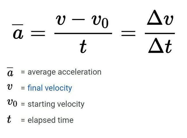 ___ is the rate of change of velocity of an object? Formula: ___-example-1