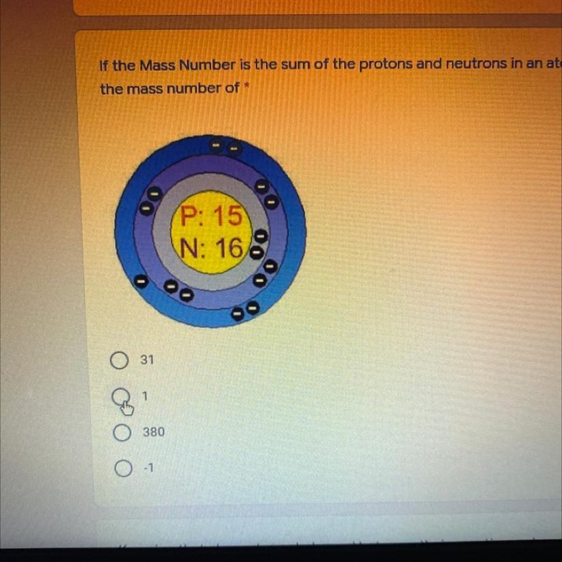 If the Mass Number is the sum of the protons and neutrons in an atom, what is the-example-1