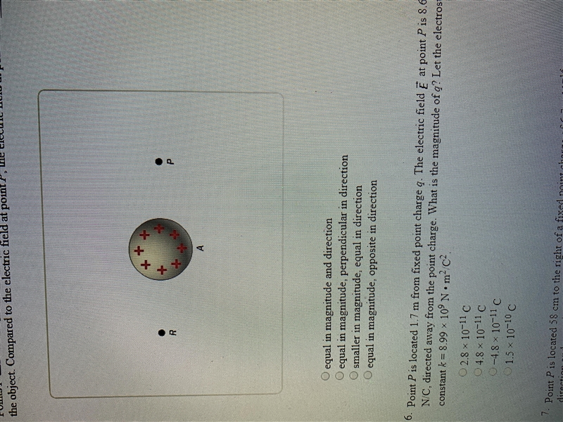 1. Point charges q 1 q 2 both of 22 nC are separated by a distance of 58 cm along-example-5