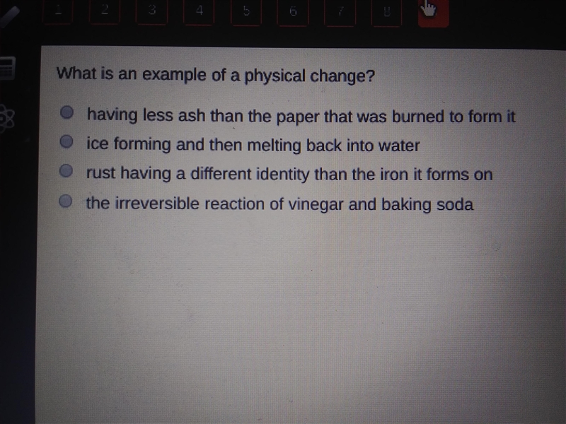 Which is an example of a physical change-example-1