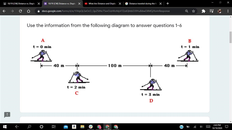 Someone, please help me with this 1. Distance traveled during the first minute (A-example-1