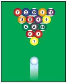 When the white ball strikes the other colored balls, what can you say about the total-example-1