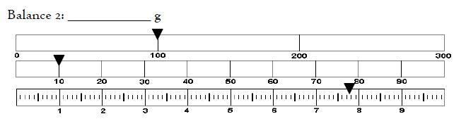 What is the total mass of the object if the scale is balanced? (The black triangles-example-1