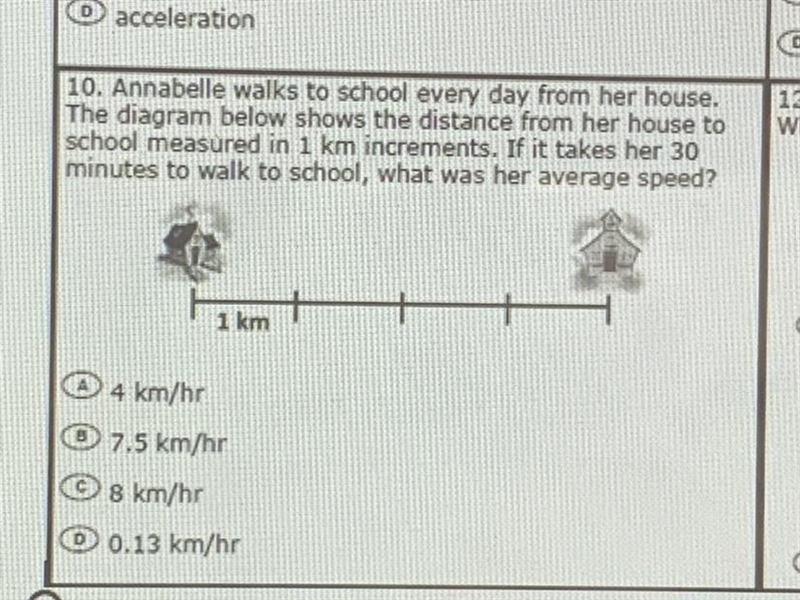 10. Annabelle walks to school every day from her house. The diagram below shows the-example-1