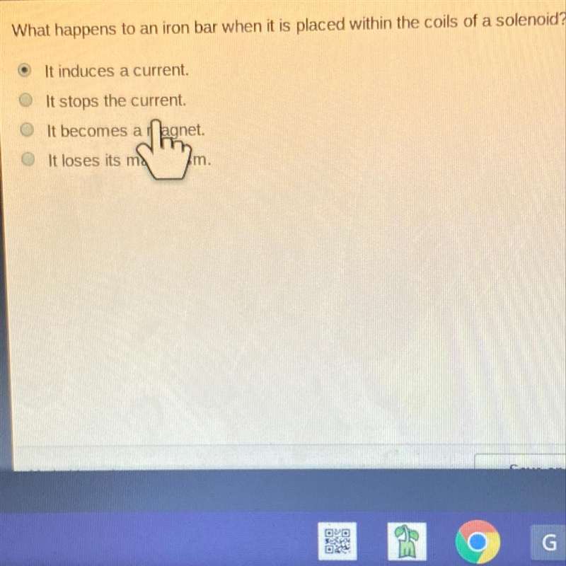 What happens to an iron bar when it is placed within the coils of a solenoid-example-1