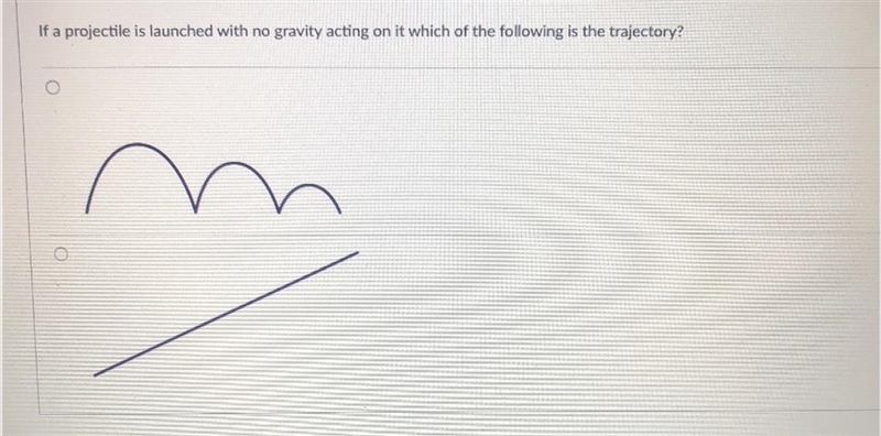 If a projectile is launched with no gravity acting on it which of the following is-example-1