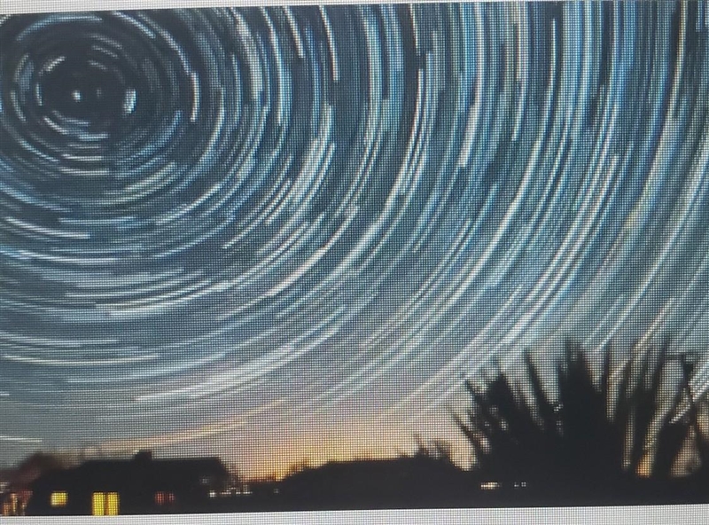 The pattern shown in the photo is the result of a time-lapsr video of a clear night-example-1