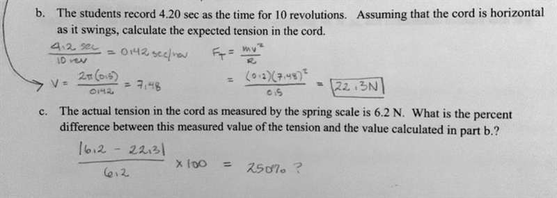 Could somebody double check my work??? its horizontal circular motion, m=0.2 kg r-example-1