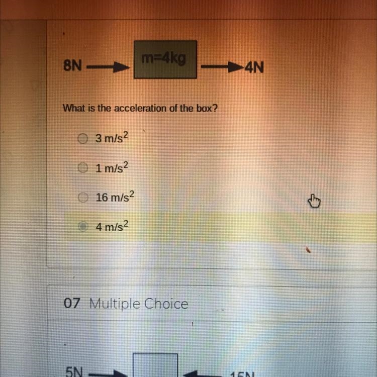 Anybody know the acceleration of the box-example-1