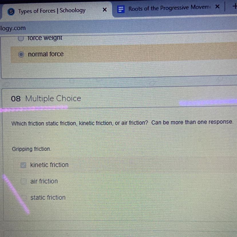 Which friction static friction, kinetic friction, or air friction? Can be more than-example-1