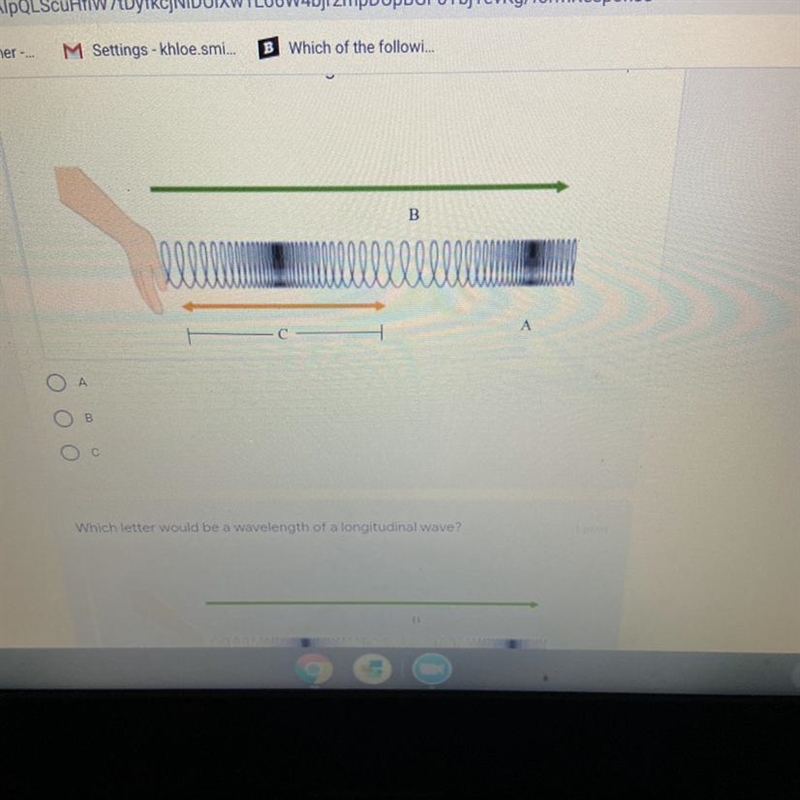 Which letter would be compression of a longitudinal wave?-example-1