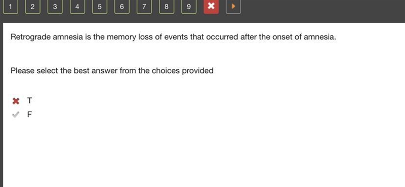 Psychology: Retrograde amnesia is the memory loss of events that occurred after the-example-1