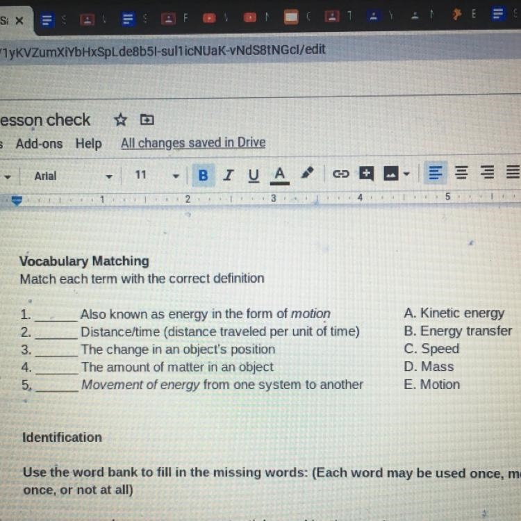 I need to match each one with a b c d or e. PLEASE HELP ME !-example-1