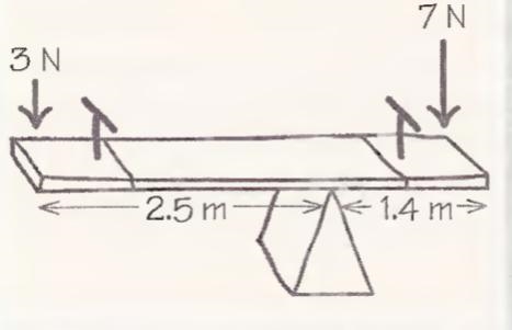 A seesaw pivots as shown in below. What is the net torque about the pivot point? With-example-1