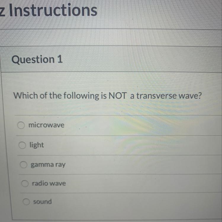 Which of the following is not a transverse wave ?-example-1