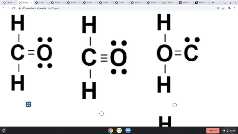 Formaldehyde is an organic compound. Each molecule includes two hydrogens (H) atoms-example-1