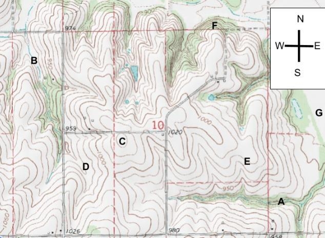 EARTH SPACE SCIENCE. I NEED HELP ASAP DUE TODAY. PLEASE 20 POINTS Using the topographic-example-1