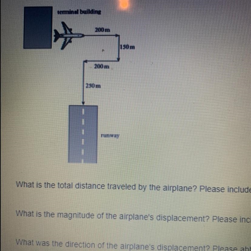 An airplane is trying to land on the runway using the path below. (The vectors are-example-1