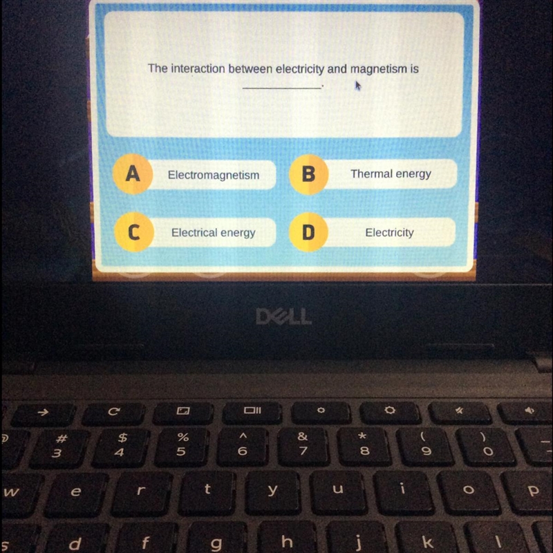 PLEASE HELP What is the interaction between electricity and magnetism?-example-1