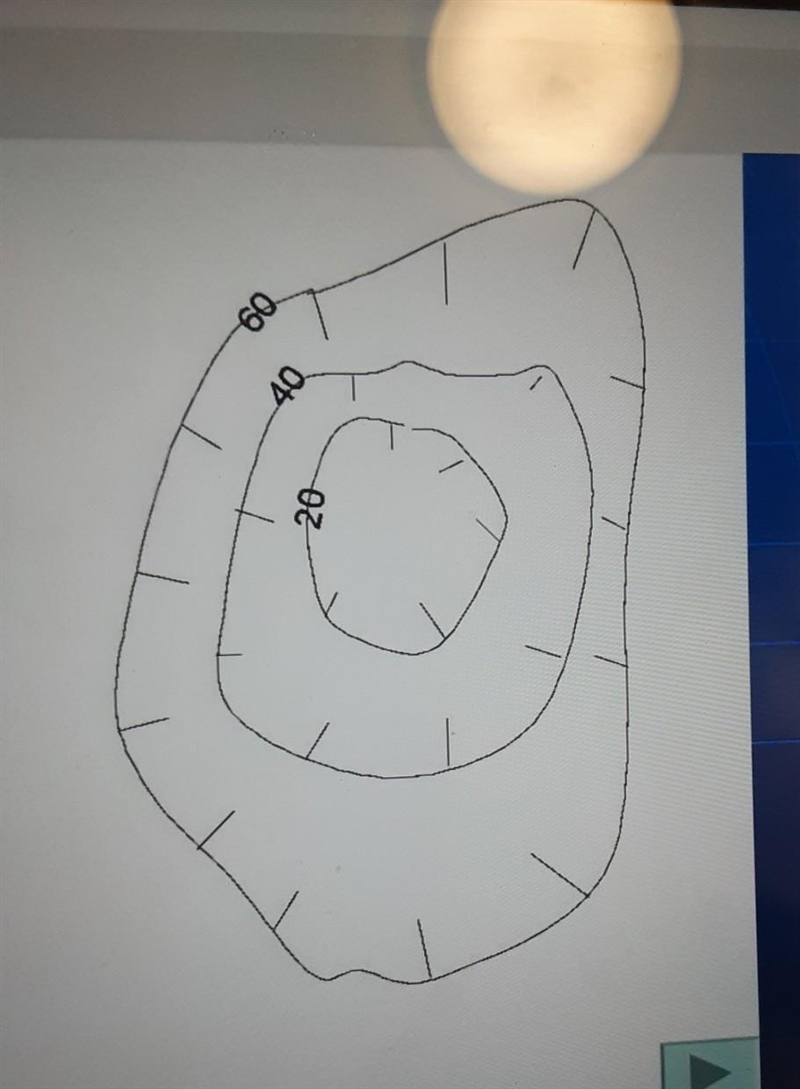 What type of landform is depicted here? a. a mountain b. a depression c. a valley-example-1