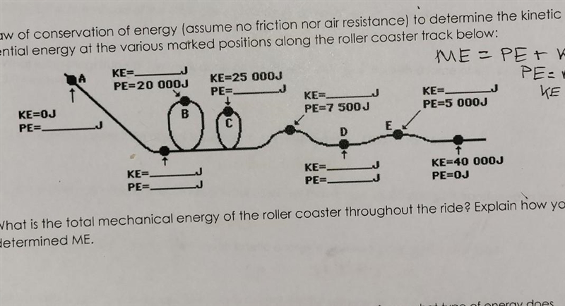 Use the law of conservation of energy (assume no friction nor air resistance) to determine-example-1