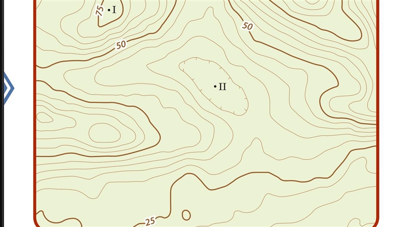 Please help me↓ This topographical map has contour lines 5 ft of elevation (height-example-1