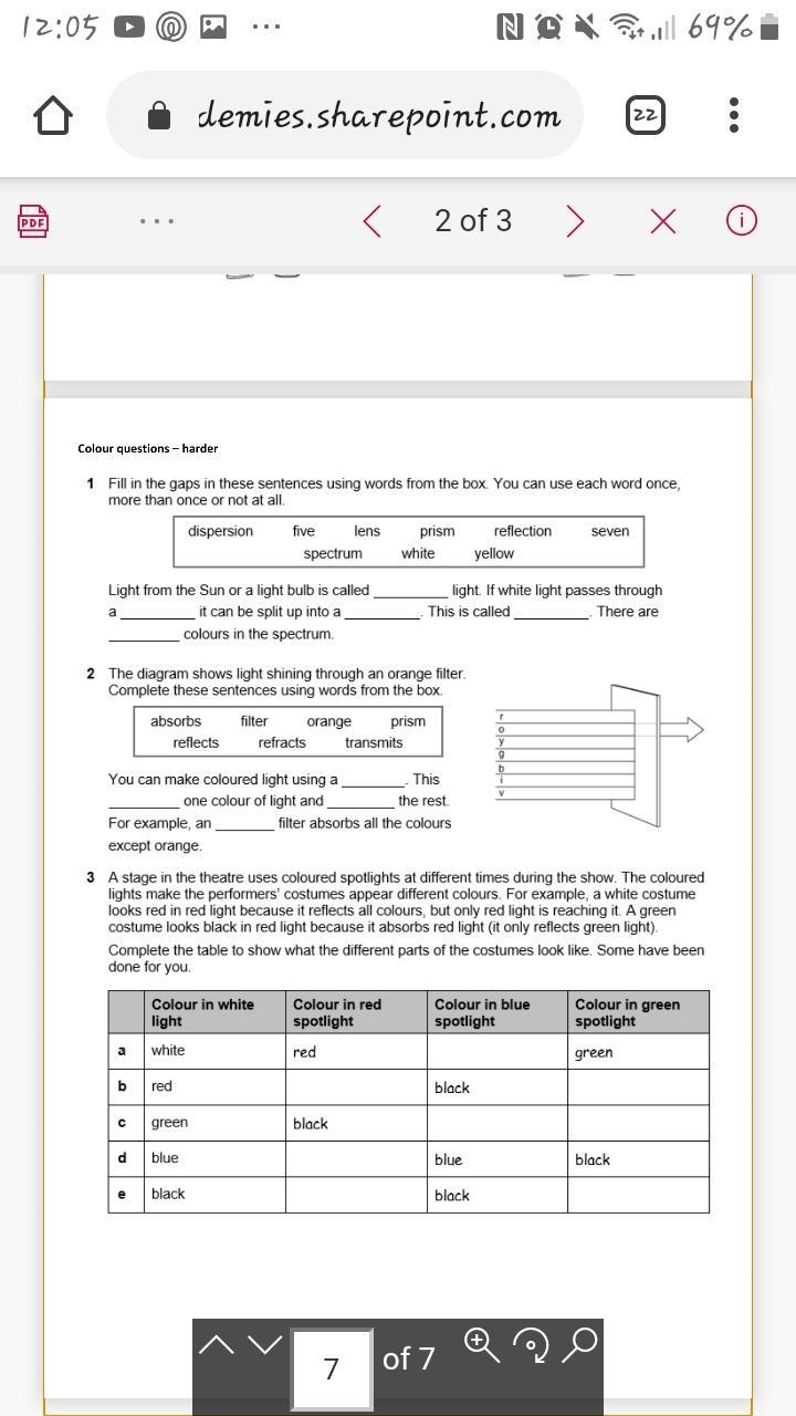 All I need is the 1st and 2nd question for these colour questions.-example-1