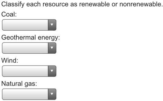 Classify each resource as renewable or nonrenewable.-example-1