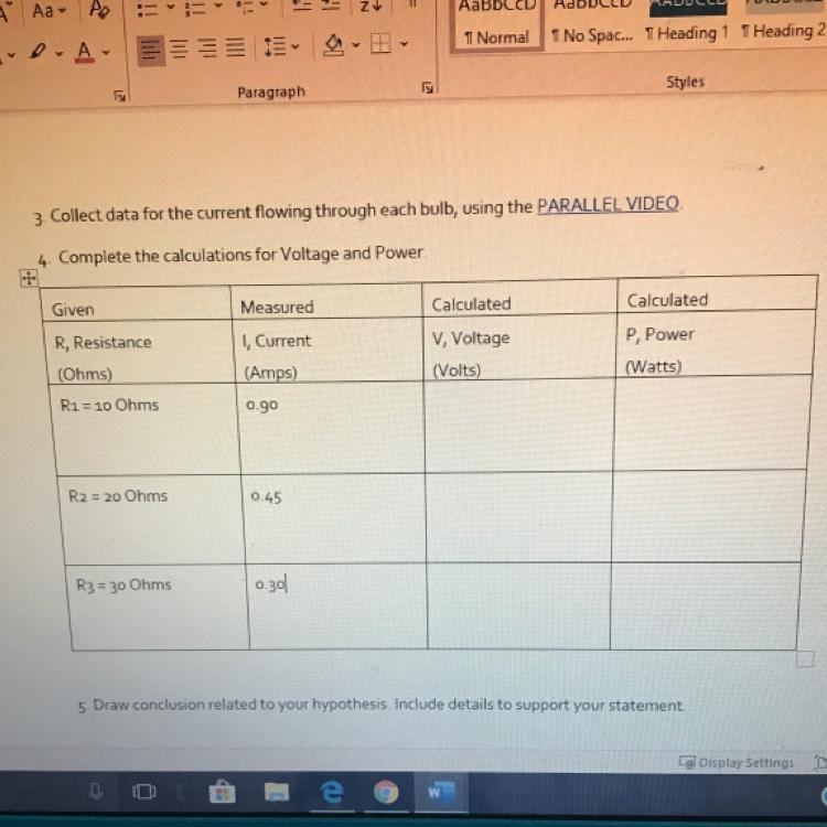 PLEASE HELP! How do I find the voltage and power? ——————— This is all I need please-example-1