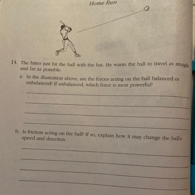 The hitter just hit the ball with a bat. He wants the ball to travel as straight as-example-1