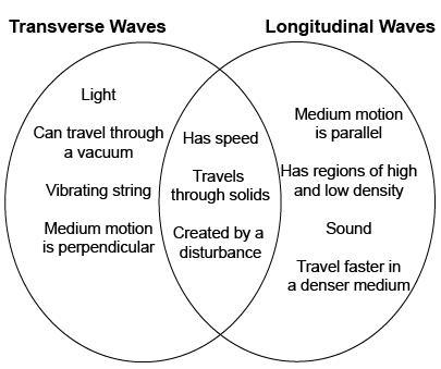 Following a lecture on transverse and longitudinal waves, four students make Venn-example-2