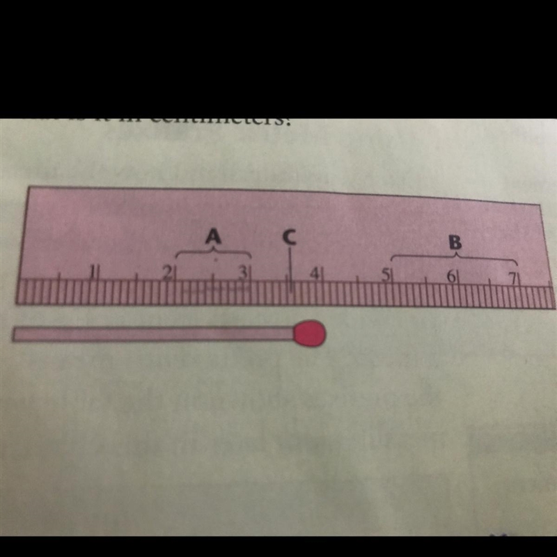 Which letter in figure below marks 1 millimeter-example-1