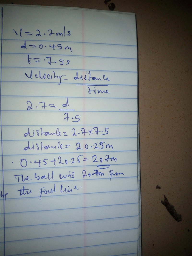 A bowling ball is rolling with an average velocity of 2.7 m/s [E]. If it started at-example-1