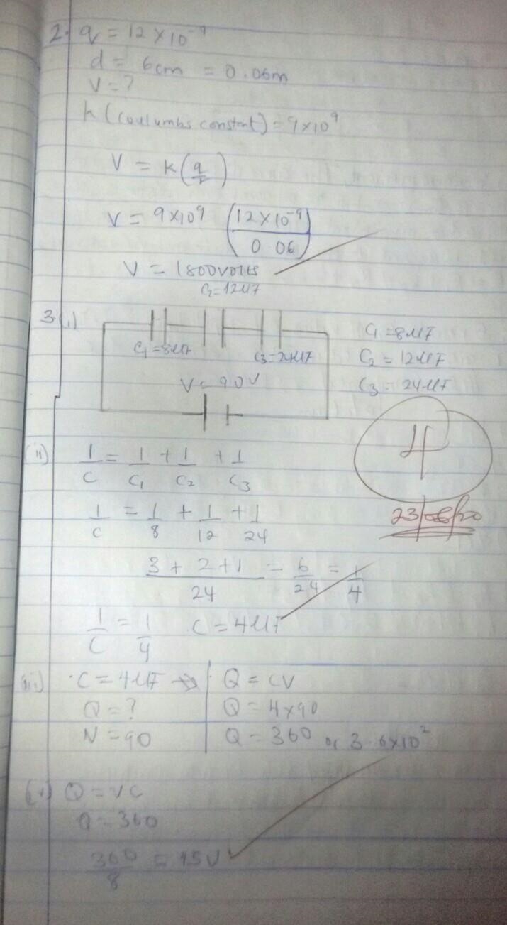 Help needed. (1) A small object carrying a charge of - 5 * {10}^( - 9) \: c experiences-example-2