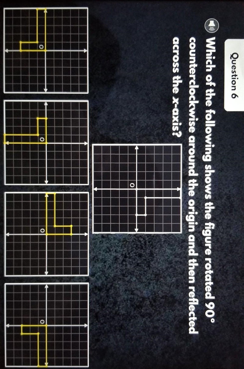 Which of the following shows the figure rotated 90 degrees counterclockwise around-example-1