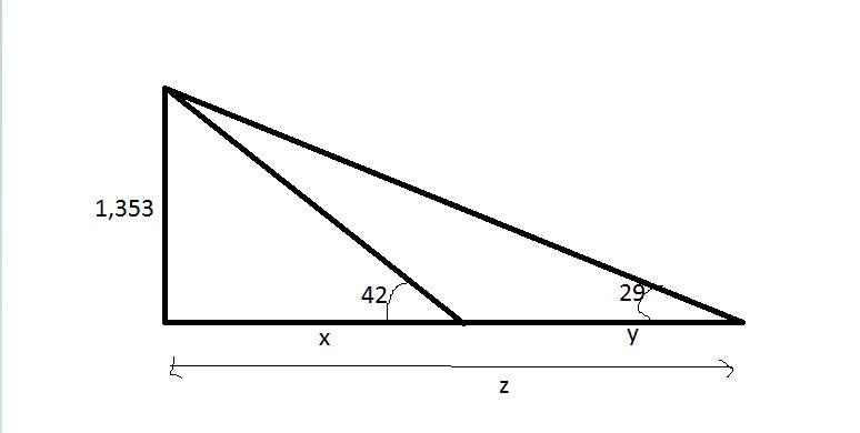 She sights two sailboats going due east from the tower. The angles of depression to-example-1