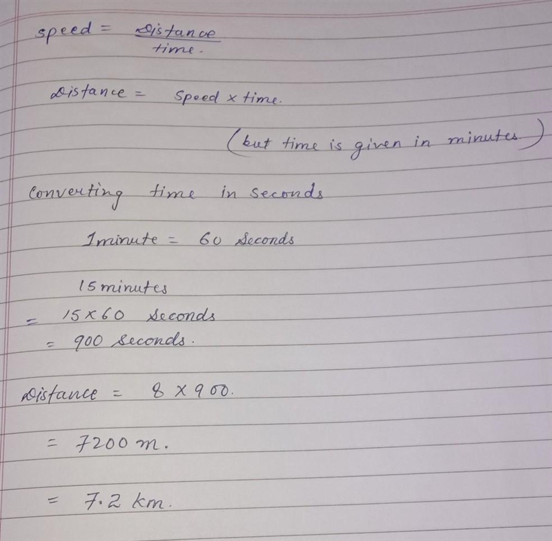 If you run at 8m/s for 15 minutes how far will you go-example-1